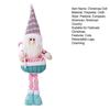 Pink Plush Christmas Doll Retractable Standing Snowman Santa Reindeer Grandma Dolls for Bedroom Home Window Desktop Decoration