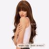 Caramel Brown Long Curly Wig - Heat Resistant Body Wave Synthetic Hairpiece, Natural-Looking Full Cap Wig for Everyday Glam & All-Season Wear