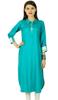 Solid Rayon Dress 3 4 Sleeve Bollywood Women Ethnic Kurti Tunic Top