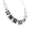 [H9853] - Дизайнерское колье «Эсмеральда» черно-серый