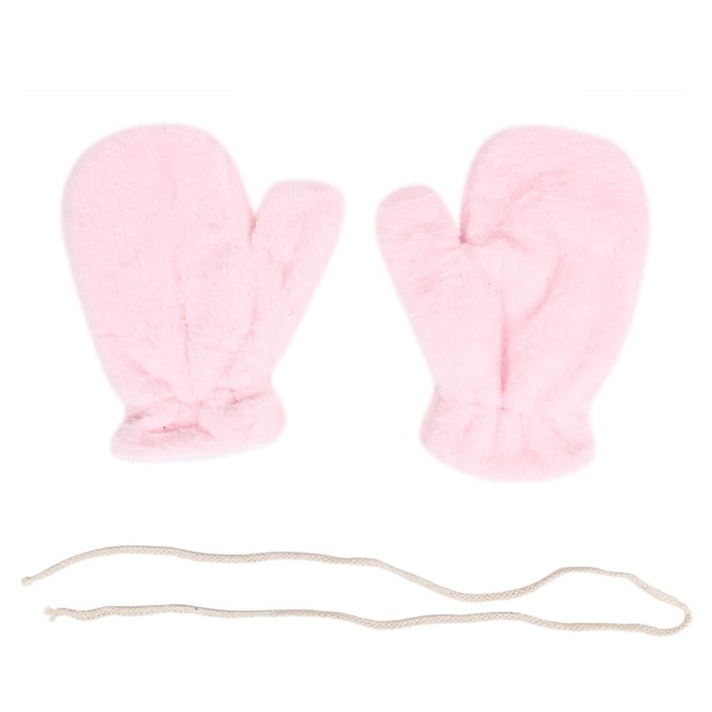 Зимние Утепленные Плюшевые Уличные Пушистые Перчатки Мягкие Перчатки с Полным Пальцем Женские Теплые Меховые Пушистые Варежки Защита от Холода Бархатная Подкладка Варежки