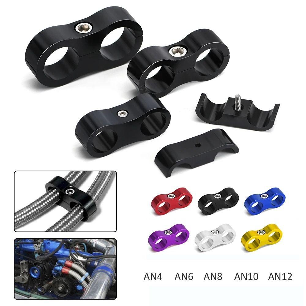 Зажим для линии Зажим для линии с двойным отверстием Зажим для шланга из плетеной резины Алюминиевый анодированный разделитель линии