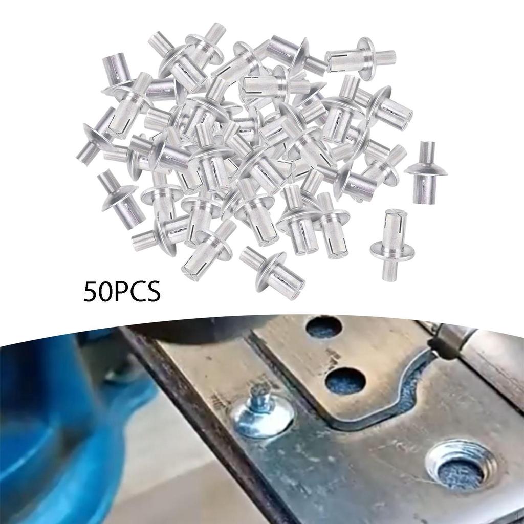 50 Pieces Expansion Nails Screws Hammer Drive Head Piercing Rivets Cabinet Fixing for