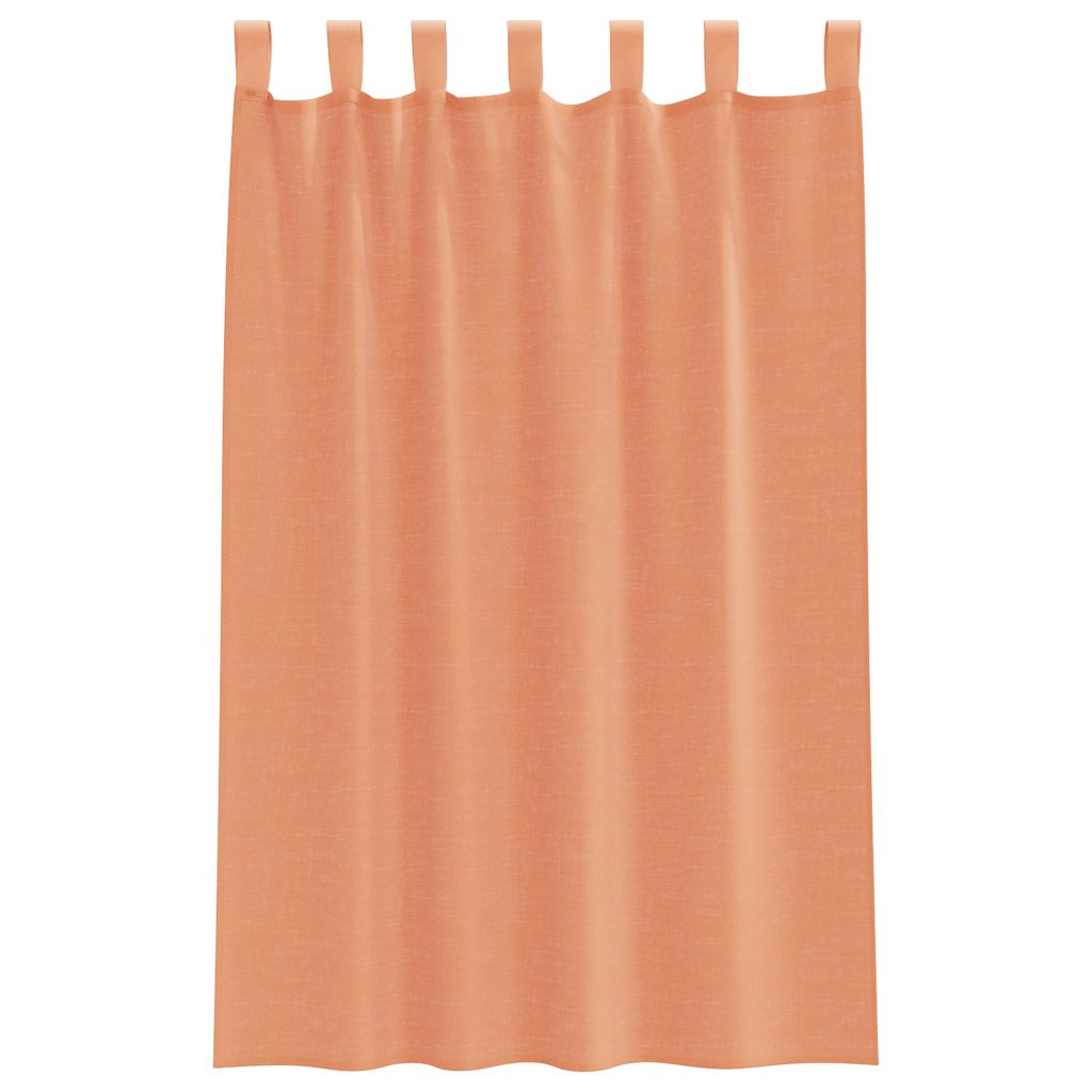 Voile Curtains with Loops 2 pcs Terracotta Red 140 x 175 cm