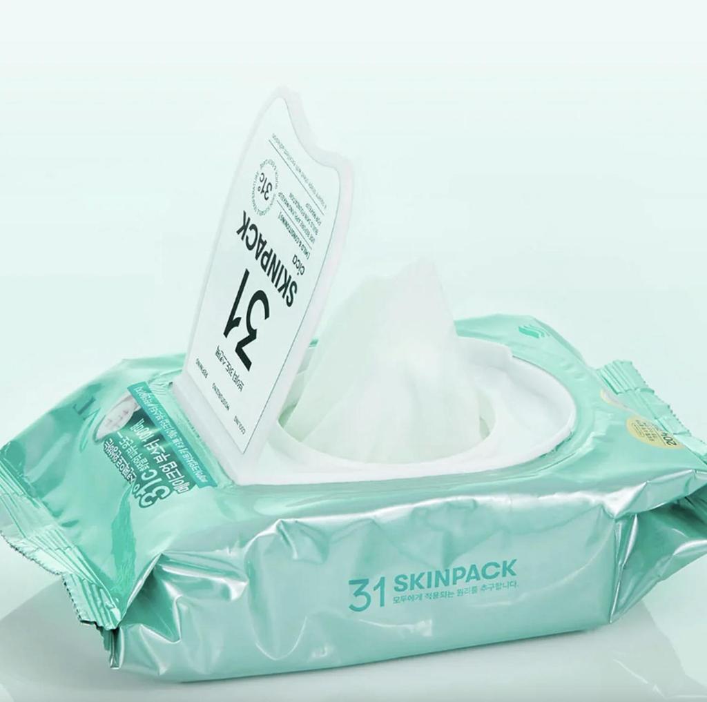 VT COSMETICS Mild 31℃ Skin Pack Glutathione 100ea - Instant Brightening & Soothing Toner Pads Infused with Glutathione & Peptides