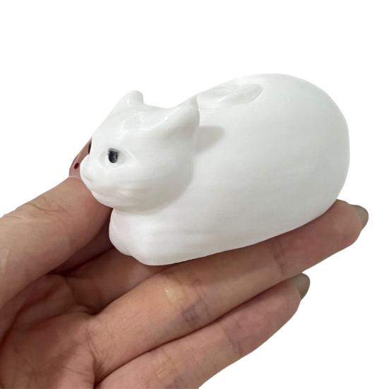 Вращающаяся фигурка кота-мем, 3D-печатная PLA-статуэтка вращающегося котенка, скульптура для домашнего офиса, украшение рабочего стола, орнамент, мем, коллекционный подарок