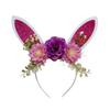 Colorful Bunny Ears Hair Hoop Floral Cosplay Headbands Funny Happy Easter Headdress  Holiday Decor