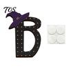 Pumpkin And Ghost Table Decor Halloween Wooden BOO Ornaments for Tabletop Tiered Tray Decor, Desktop Ornament Creative Letter Decorations Festive