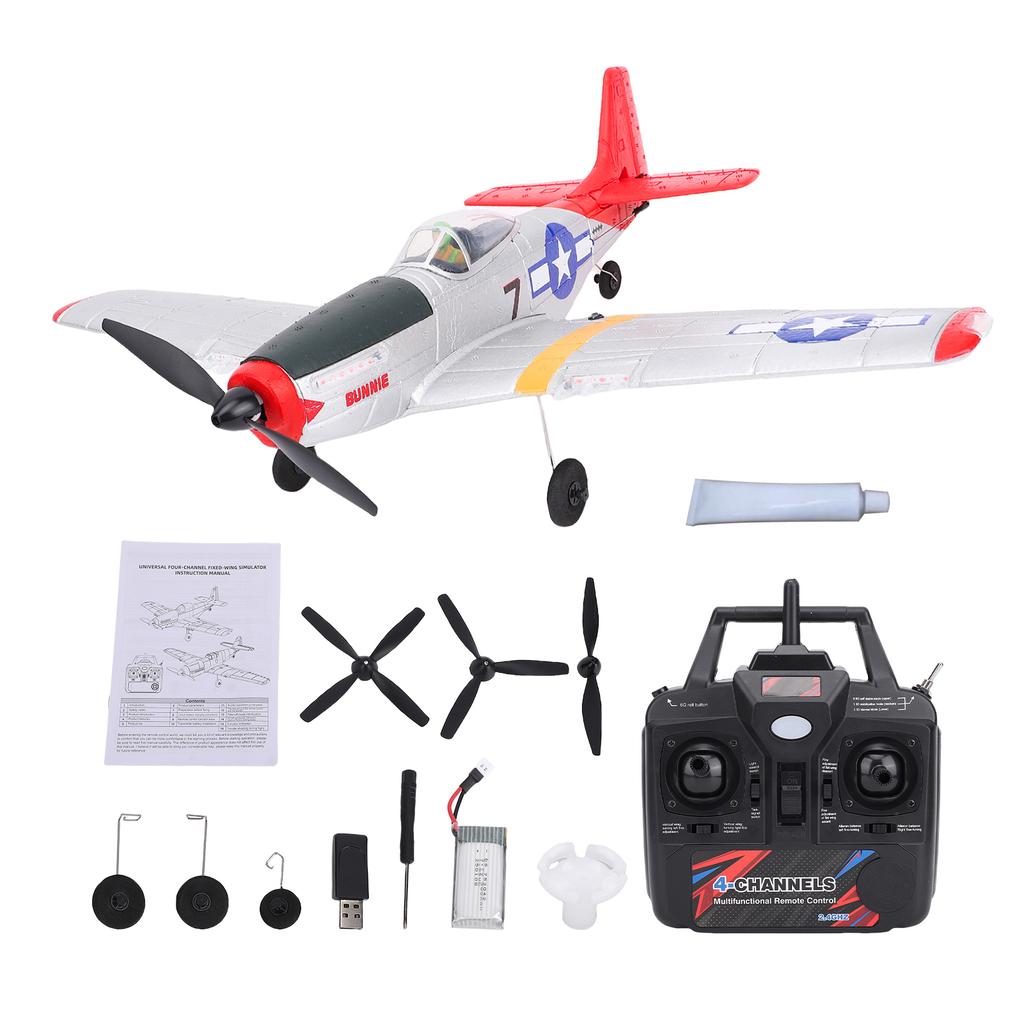 Самолет на радиоуправлении, 2.4G самолет из пенопласта EPP с 6-осевым гироскопом, светодиодными огнями, кувырком одной кнопкой, 3D перевернутым полетом, простой в