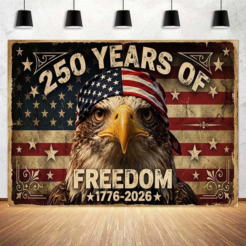 American 250th Anniversary Independence Day Photography Backdrop Military American Flag Eagle Festival Party Photo Background