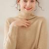 Thickened Turtleneck Cashmere Sweater for Women In Autumn and Winter Saddle Shoulder Sweater Solid Color Warm Bottomed Wool Sweater
