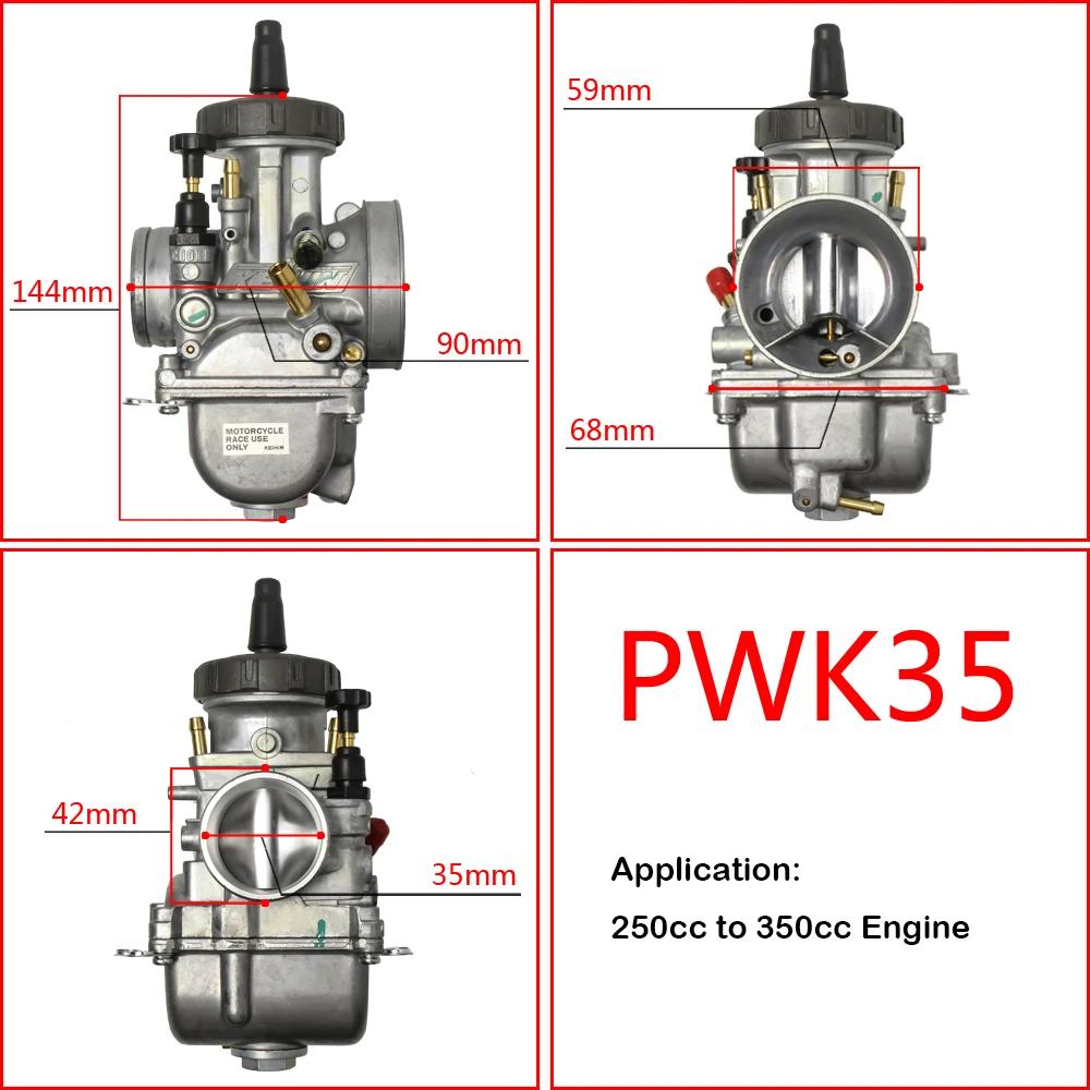 Карбюратор для мотоцикла PWK 33 34 35 36 38 40 42 мм Для Honda CR250R Гоночных скутеров Мотокросса Квадроцикла С Power Jet PWK38 300-650cc