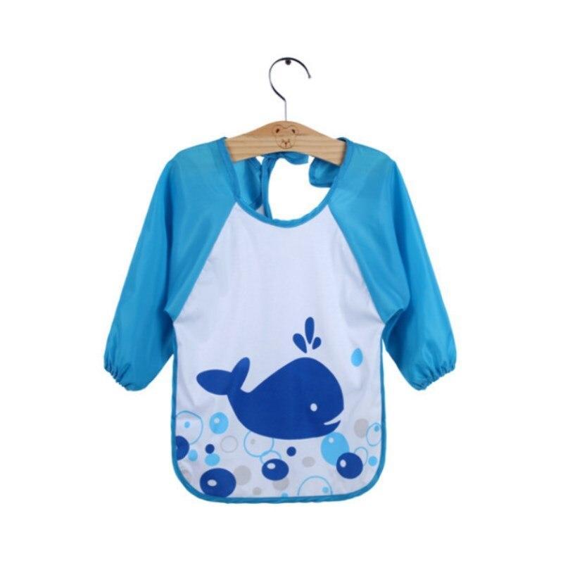 Детские фартуки, водонепроницаемые, с длинными рукавами, детский комбинезон для кормления, детский фартук для детей, нагрудник для еды, дети 1-3 лет