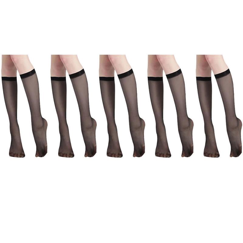 510Pairs Women Ultra-Thin Nylon Stockings Transparent Elasticity Ladies Knee Socks Summer Long Socks For Girls Stocking