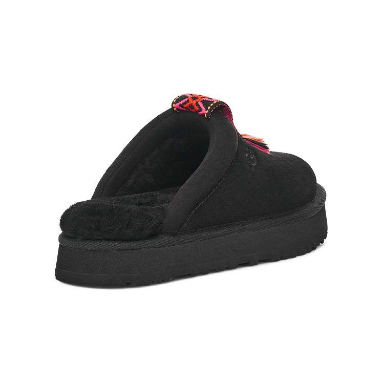UGG Кожаные легкие удобные детские тапочки Детские тапочки черные 1153053K-BLK