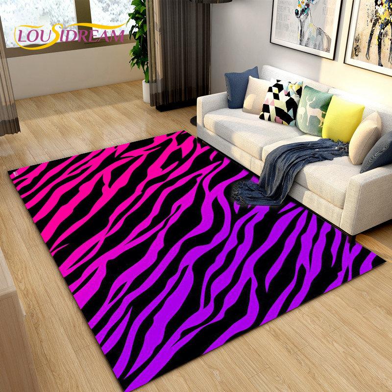 Большой ковер 3D Color Series с зебровым узором, ковер для гостиной, спальни, кухни, придверный коврик для декора, нескользящий коврик для пола