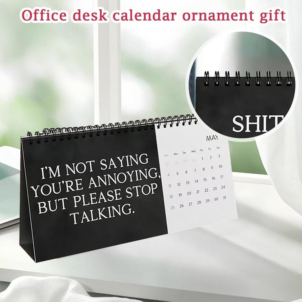 1Pc Humor Desk Calendar, Funny Desk Calendar,2025 Desktop Calendar,Office Work Humor Coworkers Friend Swear Demotivational Affirmations Calendar