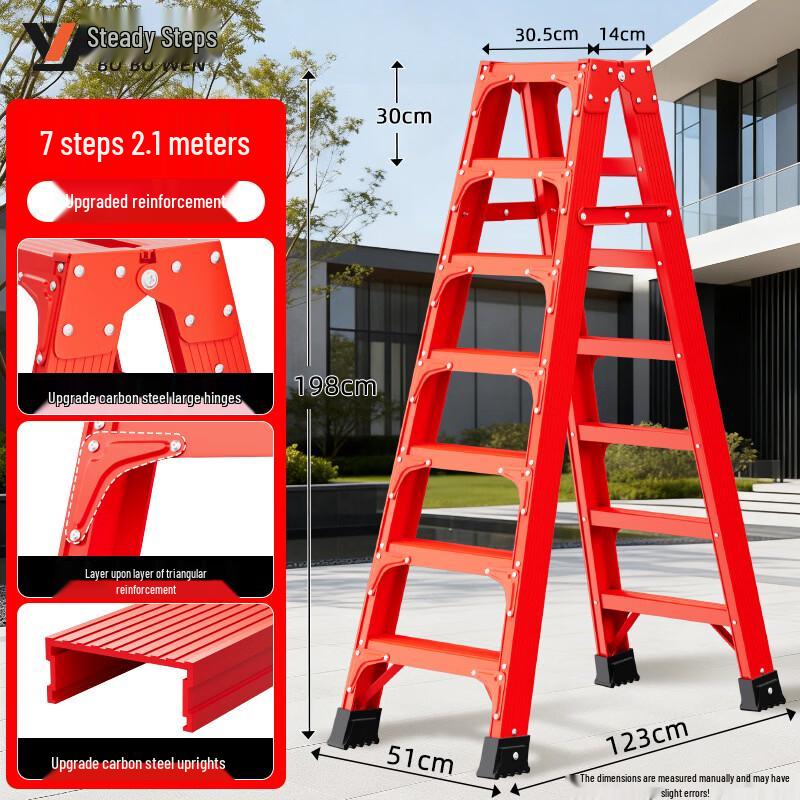 Bubbuwen Heavy-Duty Folding Aluminum Outdoor Ladder
