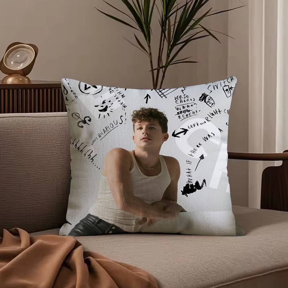 Наволочка для подушки Singer C-Charlie Puth Наволочка против пылевых клещей Невидимая молния шелковистый короткий плюш Чехол для подушки дивана