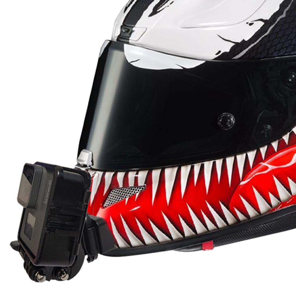 TUYU Customized HJC-Rpha 11 CNC Aluminium Helmet Chin Mount for GoPro 10 Insta360 X2 R DJI Motorcycle Camera Helmets Accessories