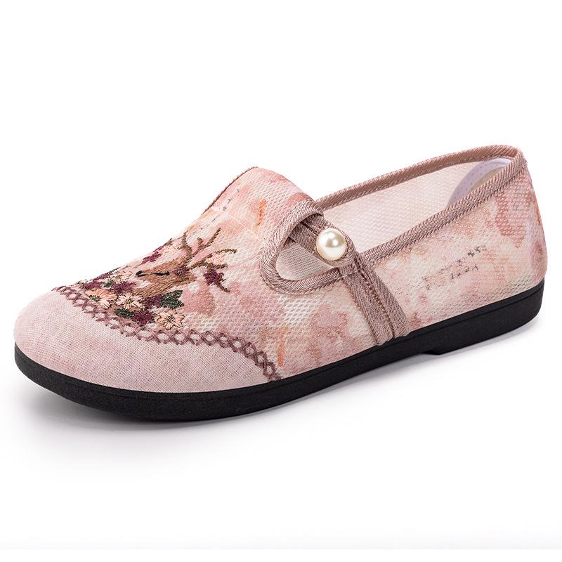 Женская обувь с мягкой подошвой не утомляет ноги. Летние новые старые пекинские туфли из ткани для матерей, универсальные и удобные женские туфли ханьфу