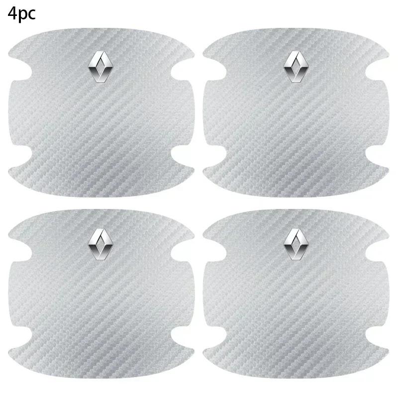4pcs Car Door Bowl Scratch Protective Sticker For Renault Trafic Clio Laguna 2 Megane 2 3 Duster Logan Captur koleos Accessories S777