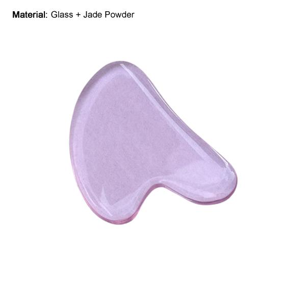 Массажный ролик для лица, уход за напряжением, доска в форме сердца, прозрачный камень Гуаша для облегчения кожи