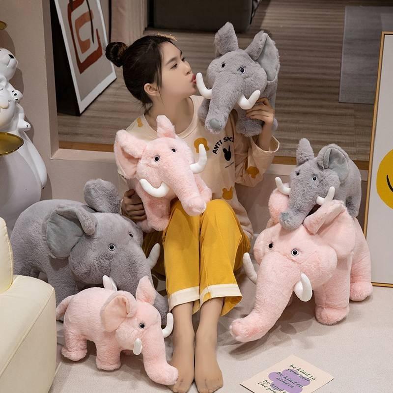 Adorable Plush Elephant Toy Stuffed Animal Cute Doll Perfect Birthday Gift Soft Hug Pillow