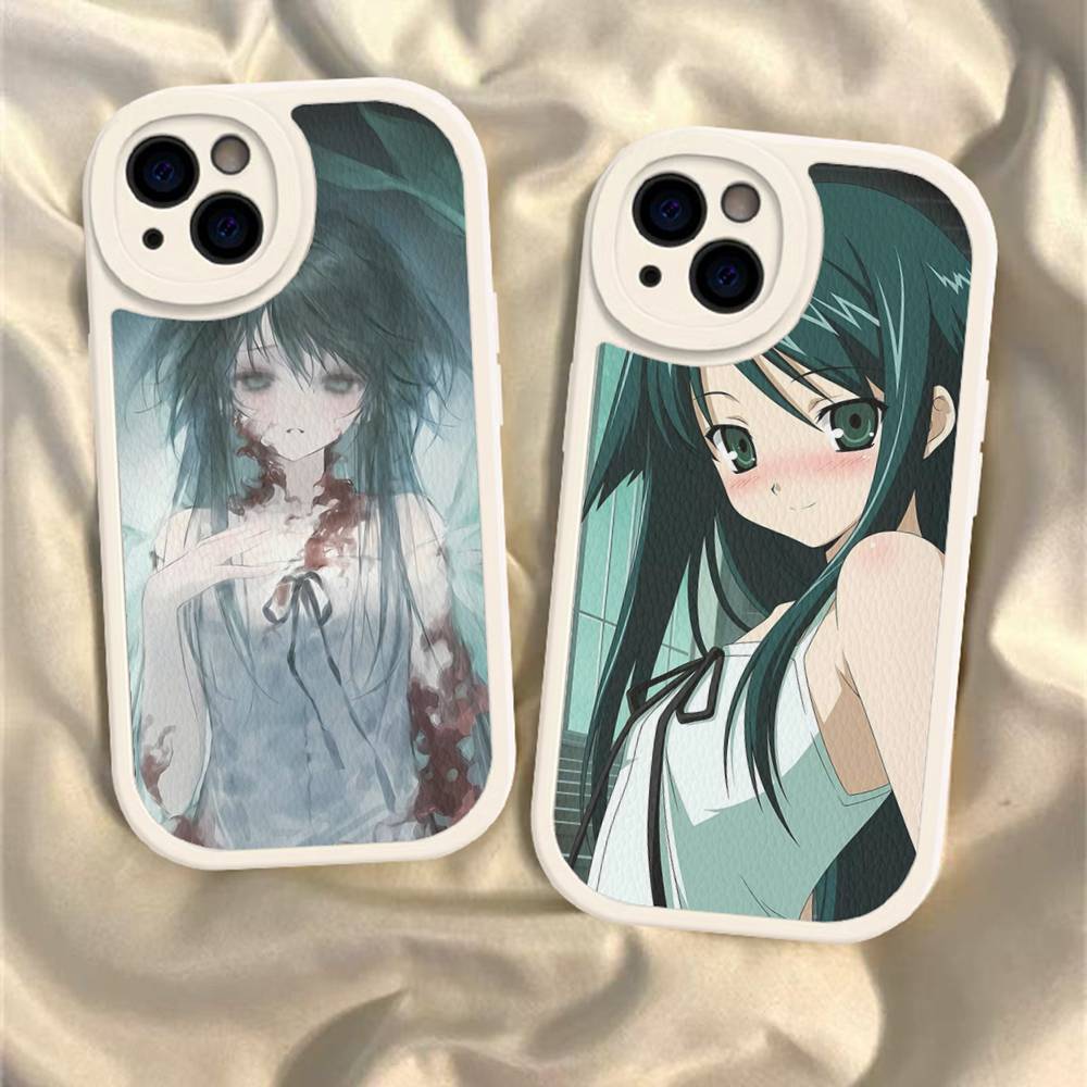 Чехол для телефона с изображением игры Horror Saya No Uta для iPhone 16 15 14 13 12 11 Pro Max Plus Кожаный Мягкий Чехол