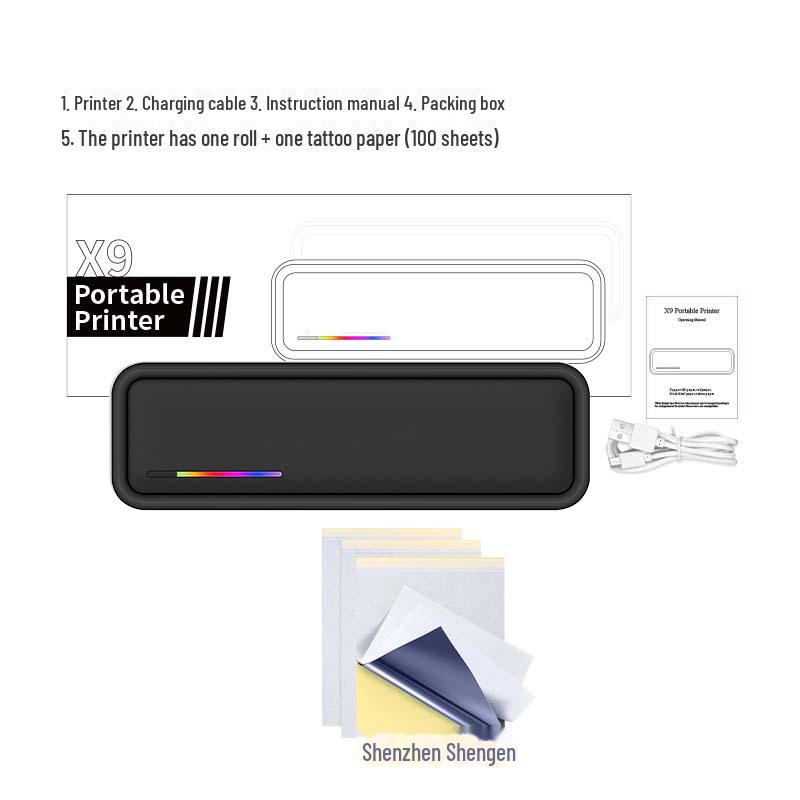 Портативный мини-принтер формата А4 с поддержкой Bluetooth: Татуировка без чернил, учеба, домашнее задание, фото и этикетки