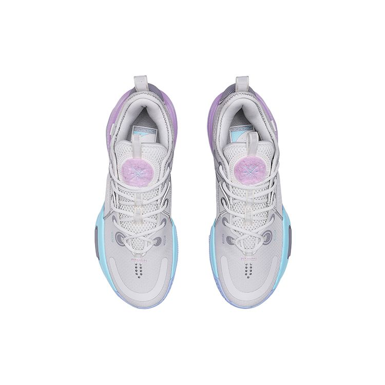 Li Ning All City 9 Cotton Candy Fabric Synthetic Leather TPU Shock Absorption Non-Slip Wear-Resistant Supportive Rebound Low Top ABAU113-1
