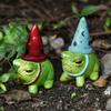 Маленькие смоляные фигурки лягушек в шляпах, миниатюрные украшения для сельского сада, балкона, аксессуары для двора в сельском стиле