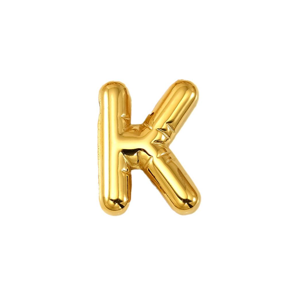 Fashionable And Trendy Small Letter Stainless Steel Bubble 26 Letter Earrings 1 Pair