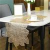 PVC Table Flag Long Hollow Out Bronzing Table Runner Creative Irregular Flower Nordic Light Luxury Wedding Christmas Decoration