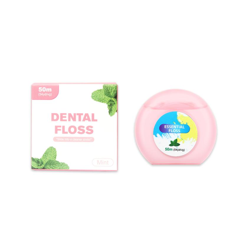 Portable 50M Dental Flosser Oral Care Essential Floss Roll Toothpicks Dentistry Floss With Case Dental Hygiene Teeth Clean Tools