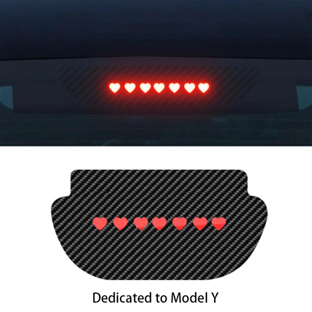 Принимаем индивидуальные наклейки для Tesla Model 3 Y Car High Mounted Brake Acrylic Projection Board Top Tail Light Emblem Halloween