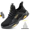 Safety Work Shoes For Men Women Breathable Safety Shoes Steel Toe Work Sneakers Boots Men Anti-Smash Safety Boots Footwear Male