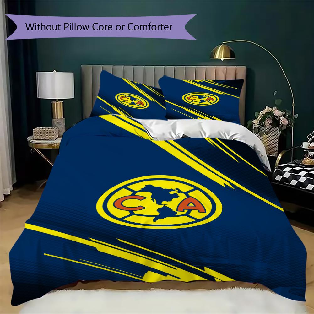 American Soccer Clubs Pattern Bedding uilt Set uilt Cover Pillowcase Home Decoration Birthday Gift (1 * duvet cover + 2 * pillowcase without core)05