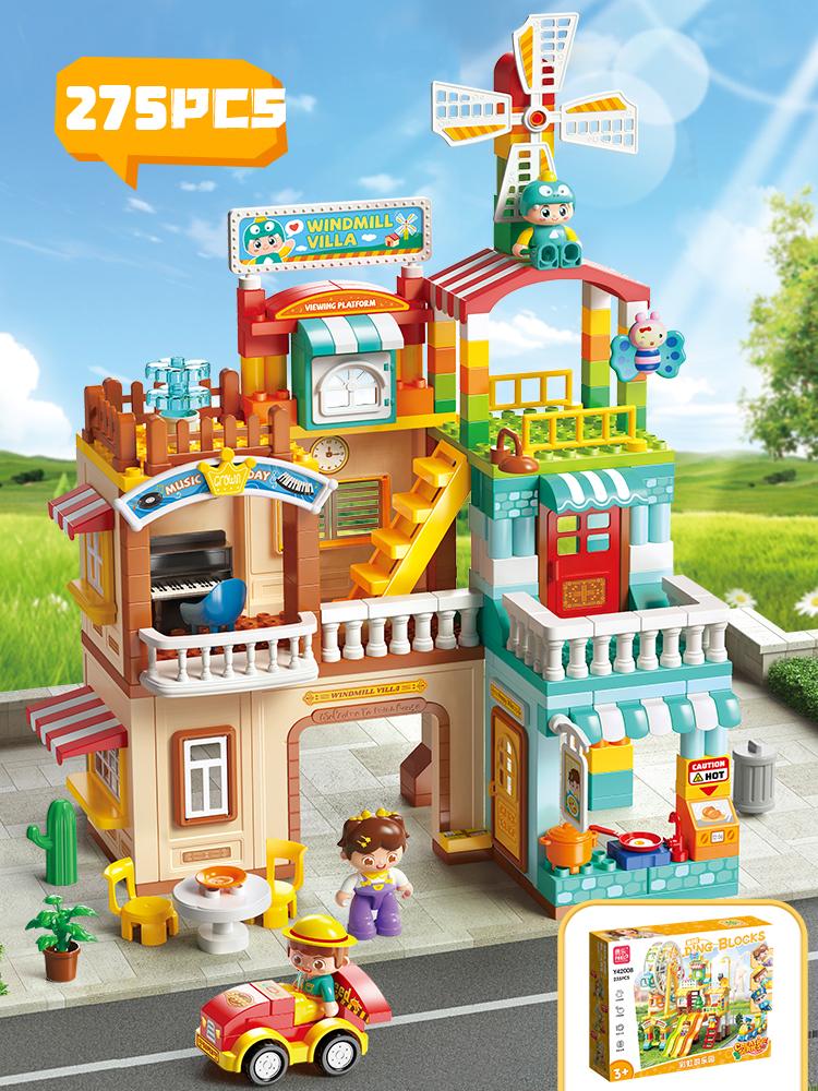 Большие строительные блоки: Игрушки Полицейская и Пожарная Машины, Серия «Город» STEM-обучение для Малышей 1-2 3-5 лет, Подарок для Мальчиков и Девочек