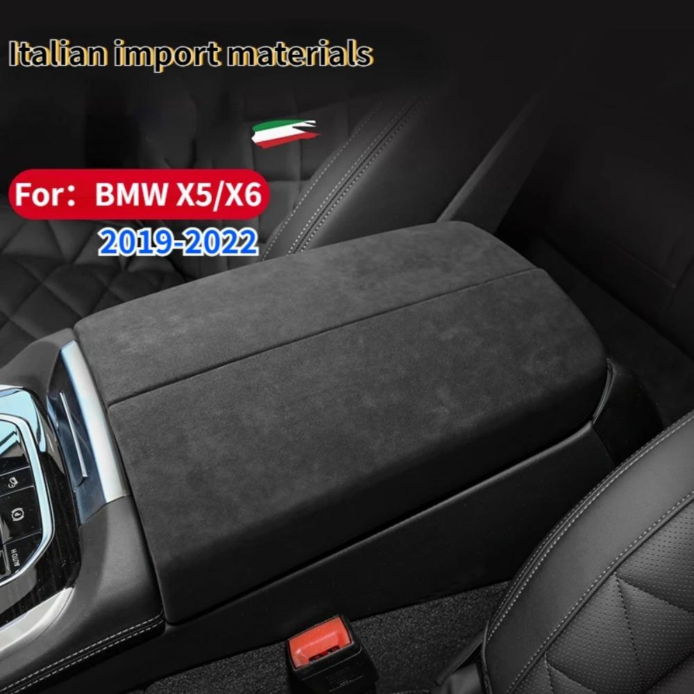Итальянская Премиум Замшевая Накладка для BMW X5 X6 G05 G06 2019 2020 2021 2022 Автомобильная Центральная Консоль Подлокотник Коврик Внутренняя Отделка Аксессуары