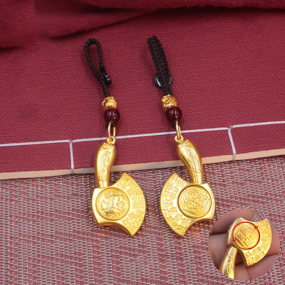 Lucky Car Key Ring Chinese Style Bag Hanging Small Zodiac Keychain  Decoration