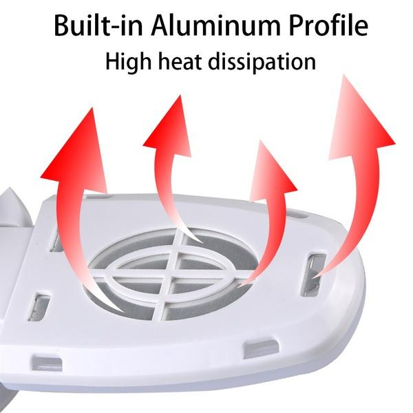 E27 LED Bulb Fan Blade Garage Light Deformable AC85-265V 28W Foldable Ceiling Fixture Lights Workshop Lamp Led Light Bulb  For Home Ceiling Light