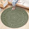 Bohemian Ethnic Round Rug Living Room Bedroom Bedside Rug Simple Washable Non -Slip Mat Computer Chair Mat Alfombra