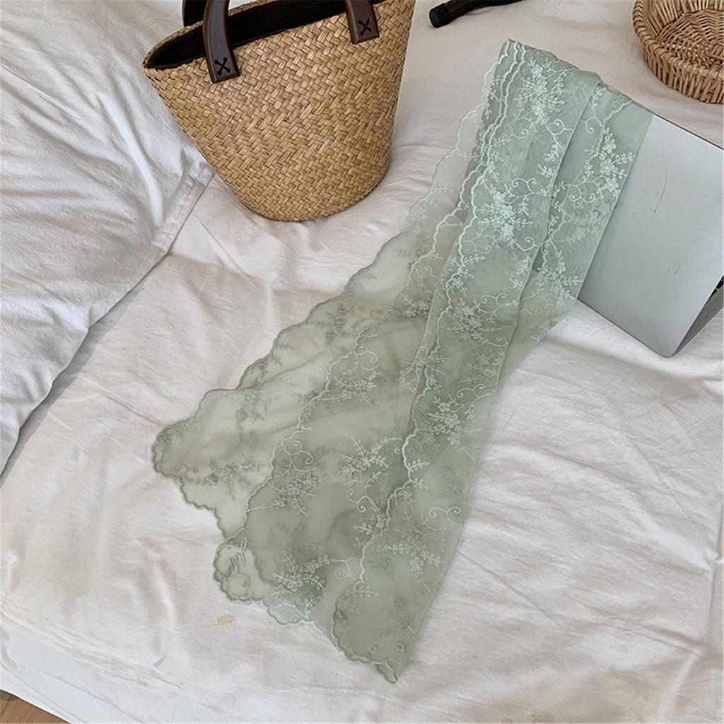 Multiuse Lace Scarf Seethrough Shawl Wrap With Flower Pattern Long Silk Scarf For Women Everyday And Special Event Wear
