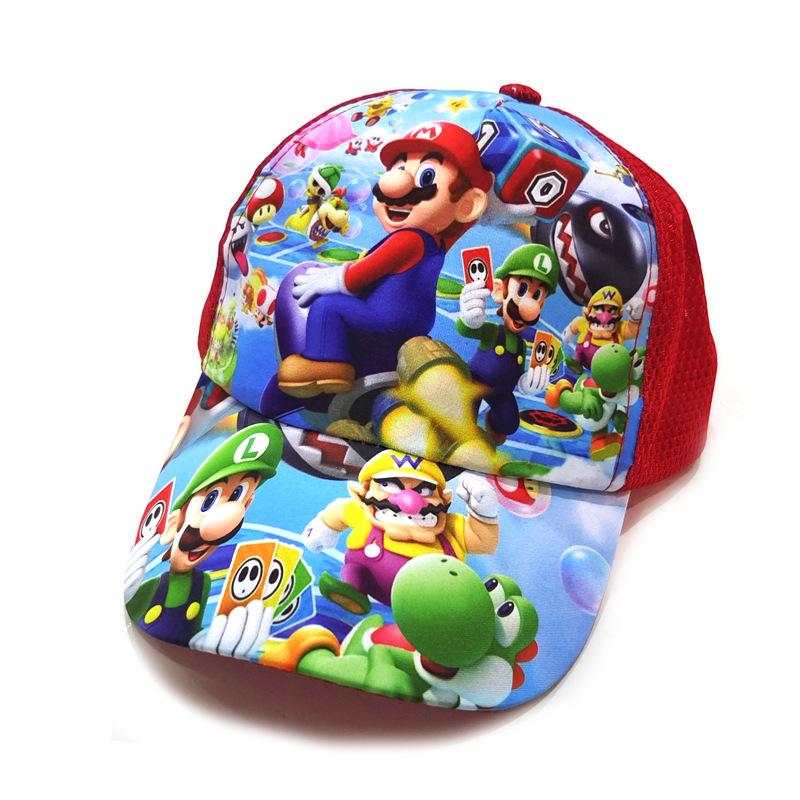 16 оттенков Super Marios Bros Дизайн Анимации Головные Уборы Луиджи Вышивка Анимационная Фигурка Аксессуары Бейсболка Козырек Защита от Солнца детские Подарки