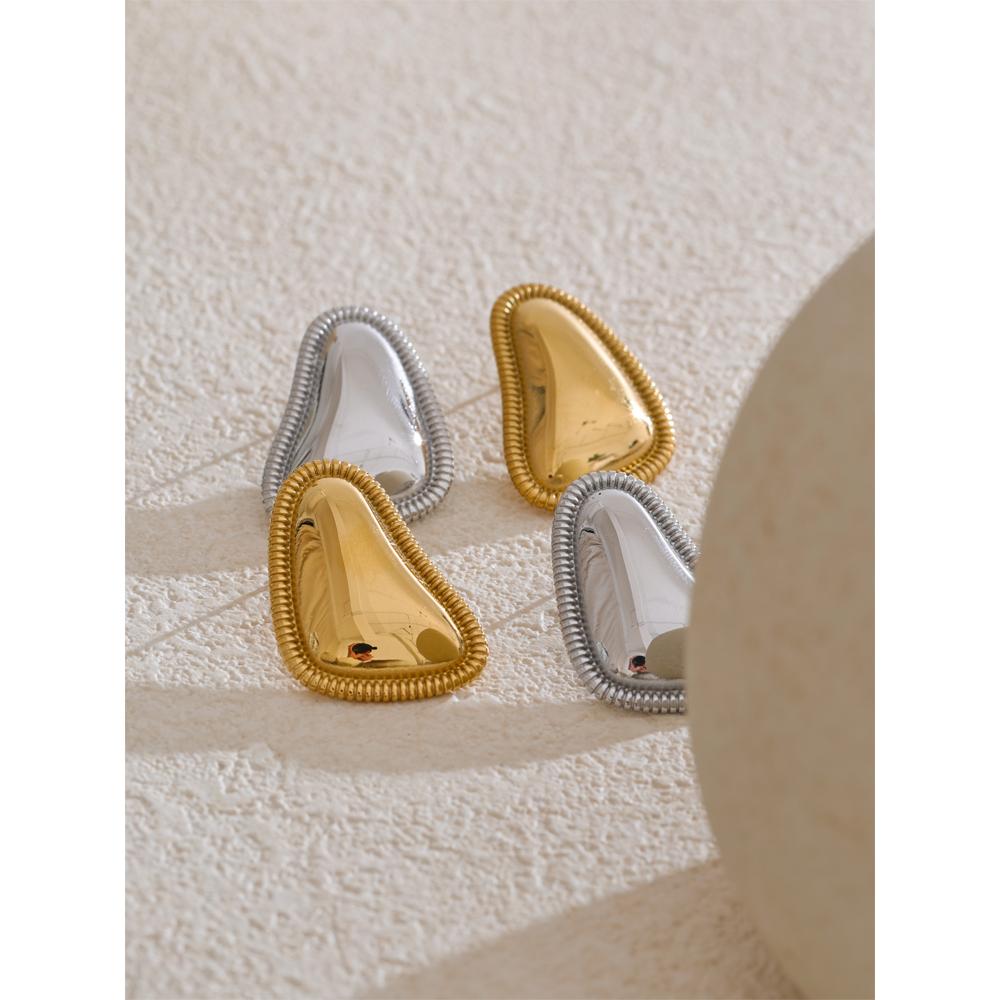 Eetit Серьги-гвоздики в форме сердца с покрытием PVD 18K, предотвращающие аллергию, из нержавеющей стали, металл, повседневные подвески, бижутерия, женский подарок