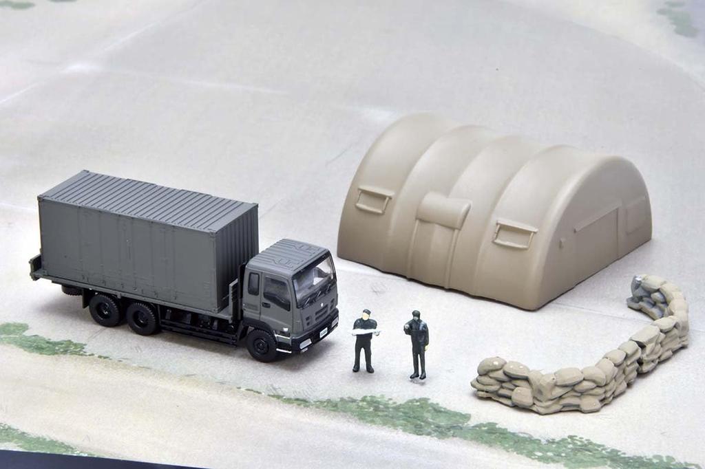 100 сцен с транспортными средствами в работе 003R Force Disaster Prevention Training Returns 8 Pieces BOX Diorama Supplies GJ! ~Сайт самообороны~