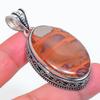 Noreena Jasper Handmade 925 Sterling Silver Jewelry Pendant 2.17" T5D21