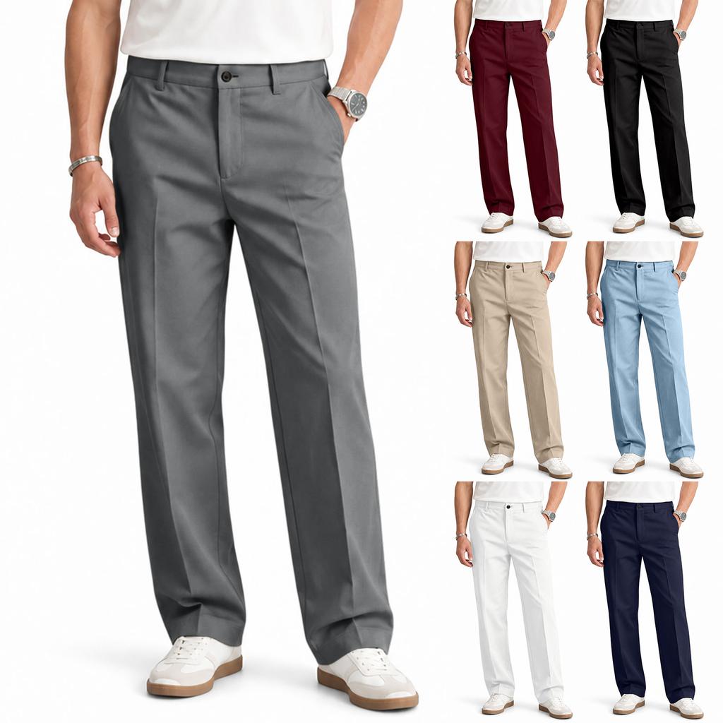 Мужские прямые повседневные брюки для весны и осени, Business Casual, для повседневной носки