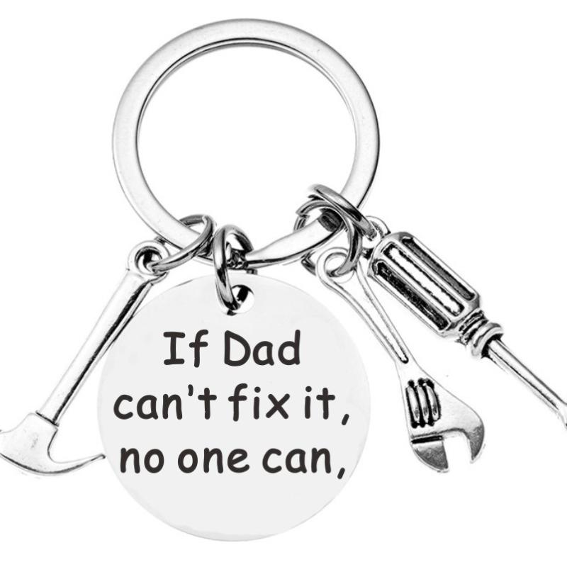 [Fix It Keychain] Wrench Hammer Screwdriver Keychain | If Dad Can'T Fix It, No One Can, Father's Day Gift for Dad Papa